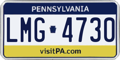 PA license plate LMG4730