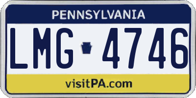PA license plate LMG4746