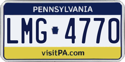 PA license plate LMG4770