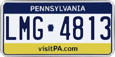 PA license plate LMG4813