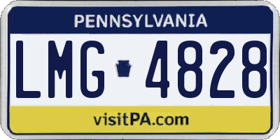PA license plate LMG4828