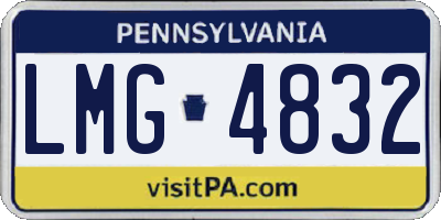 PA license plate LMG4832