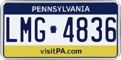 PA license plate LMG4836