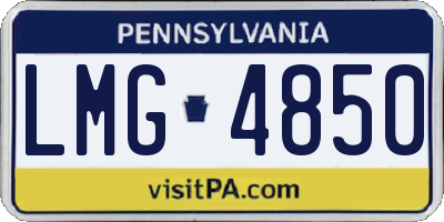 PA license plate LMG4850