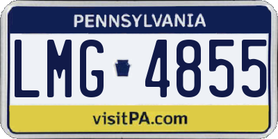 PA license plate LMG4855