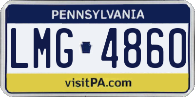 PA license plate LMG4860