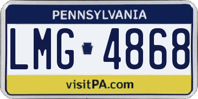 PA license plate LMG4868