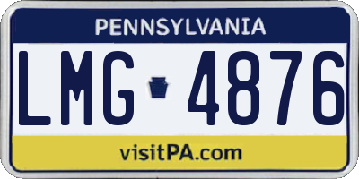 PA license plate LMG4876