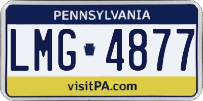 PA license plate LMG4877