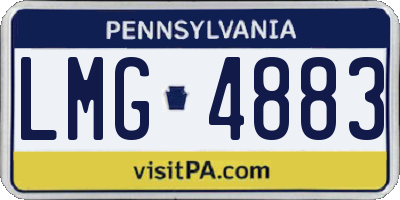 PA license plate LMG4883