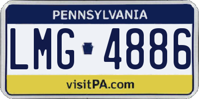 PA license plate LMG4886