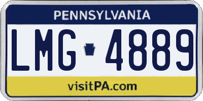 PA license plate LMG4889