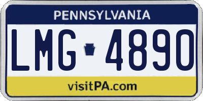 PA license plate LMG4890
