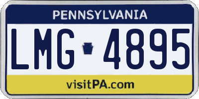 PA license plate LMG4895