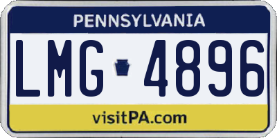 PA license plate LMG4896