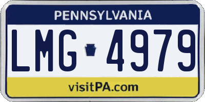 PA license plate LMG4979