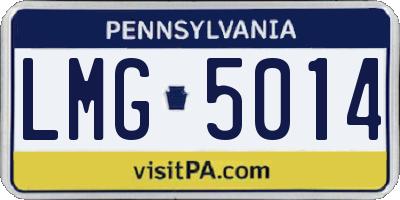PA license plate LMG5014