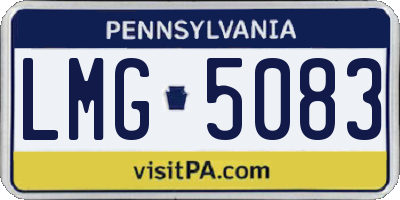 PA license plate LMG5083