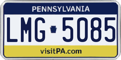 PA license plate LMG5085