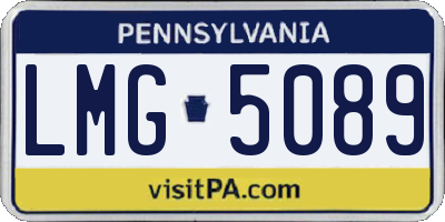 PA license plate LMG5089