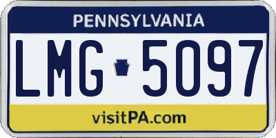 PA license plate LMG5097