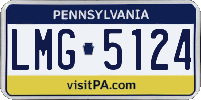 PA license plate LMG5124