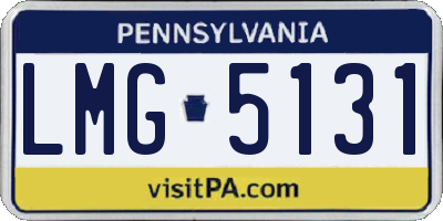 PA license plate LMG5131