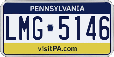 PA license plate LMG5146