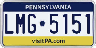 PA license plate LMG5151