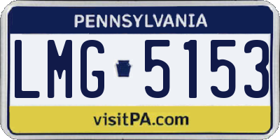 PA license plate LMG5153