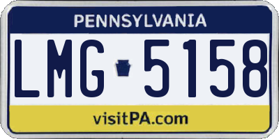 PA license plate LMG5158