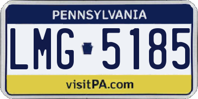 PA license plate LMG5185