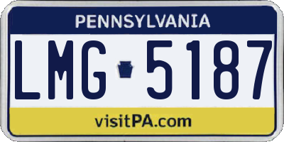 PA license plate LMG5187