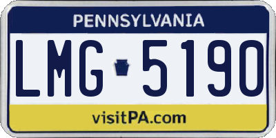 PA license plate LMG5190