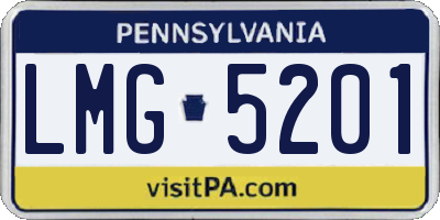 PA license plate LMG5201