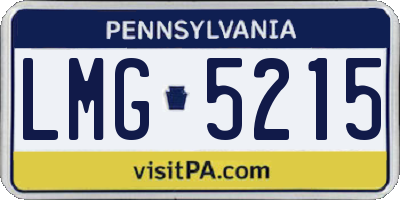 PA license plate LMG5215