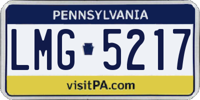 PA license plate LMG5217