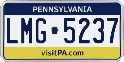 PA license plate LMG5237