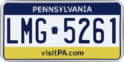 PA license plate LMG5261