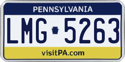 PA license plate LMG5263
