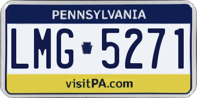 PA license plate LMG5271