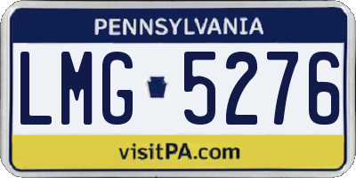 PA license plate LMG5276