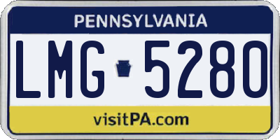 PA license plate LMG5280
