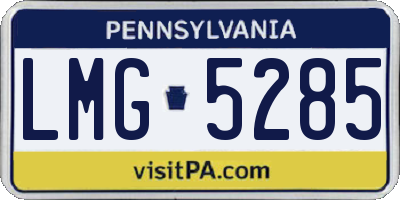 PA license plate LMG5285