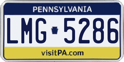 PA license plate LMG5286