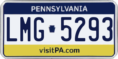 PA license plate LMG5293