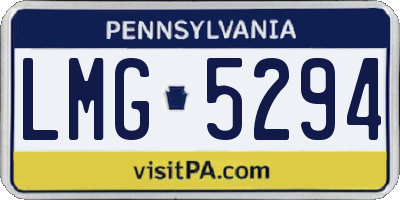 PA license plate LMG5294