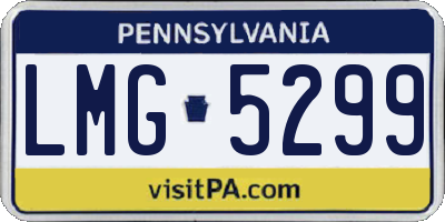 PA license plate LMG5299