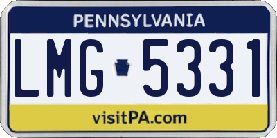 PA license plate LMG5331