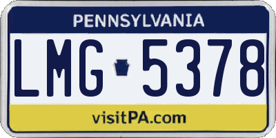 PA license plate LMG5378